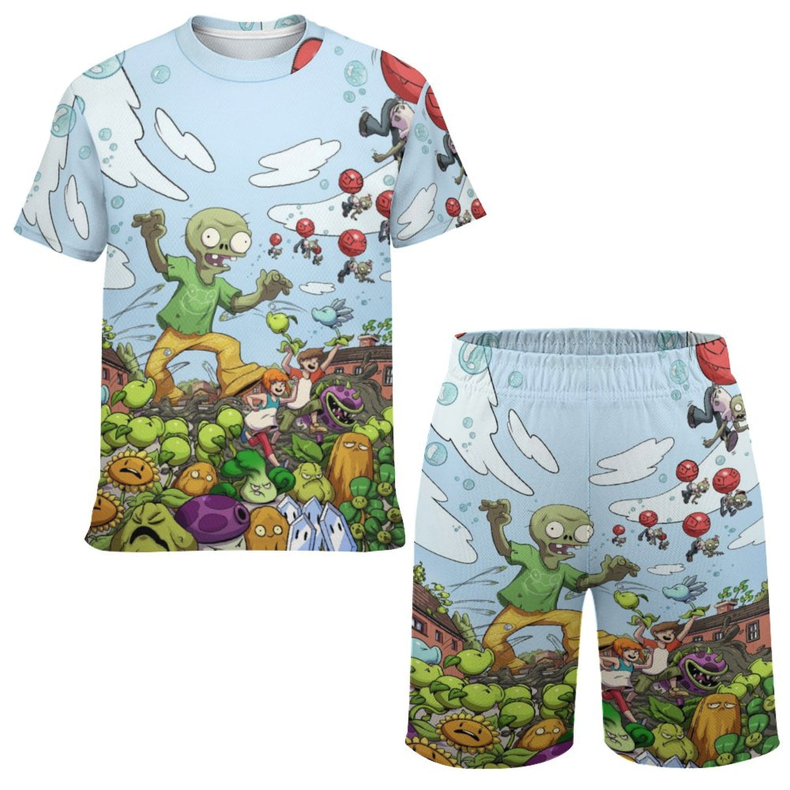 Plants Vs Zombies Peashooter Kids Onesie Costume - Officially Licensed, Green Fleece Jumpsuit With Hood