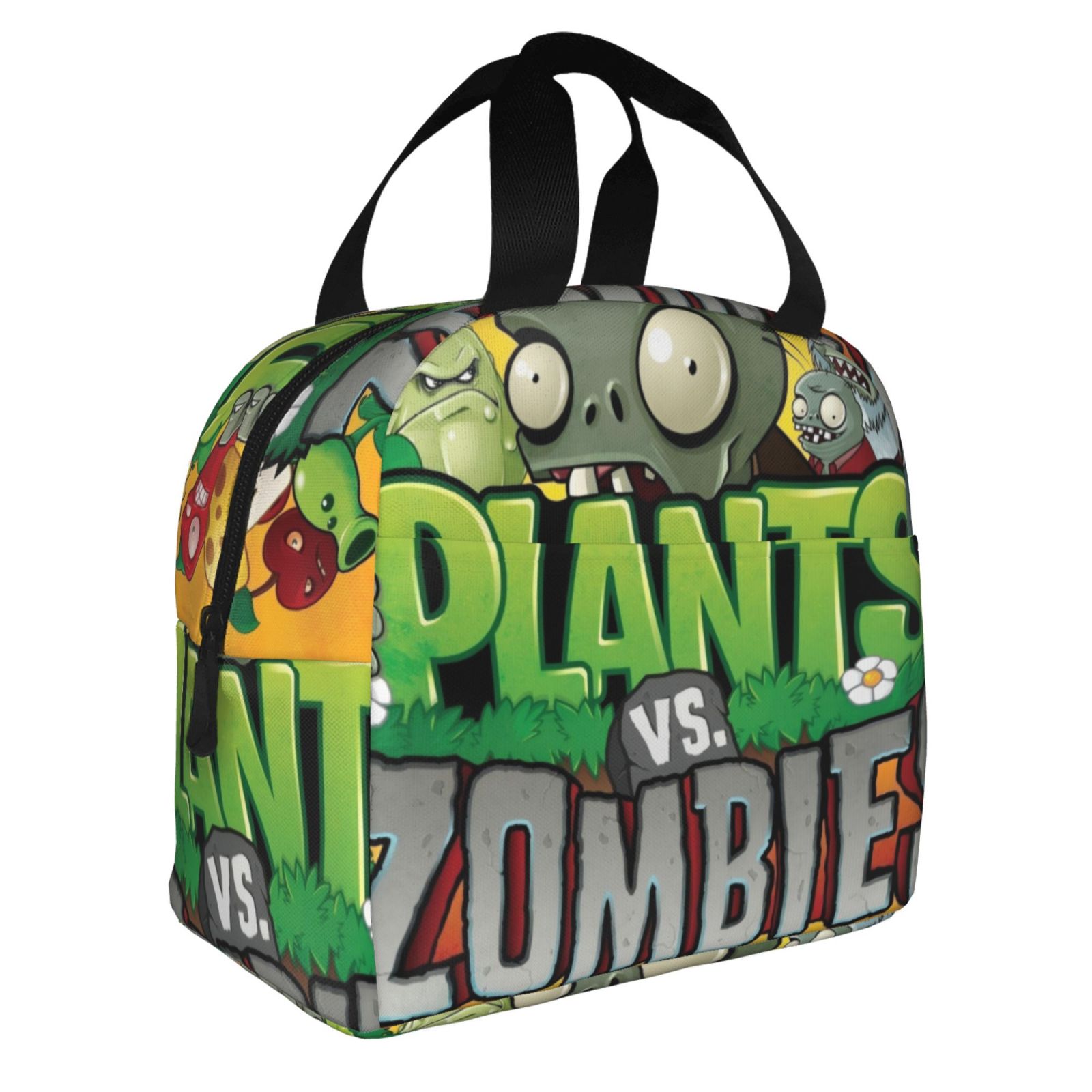 Plants Vs Zombies Lunch Bog Insulated Lunch Box Reusable Cooler Tote