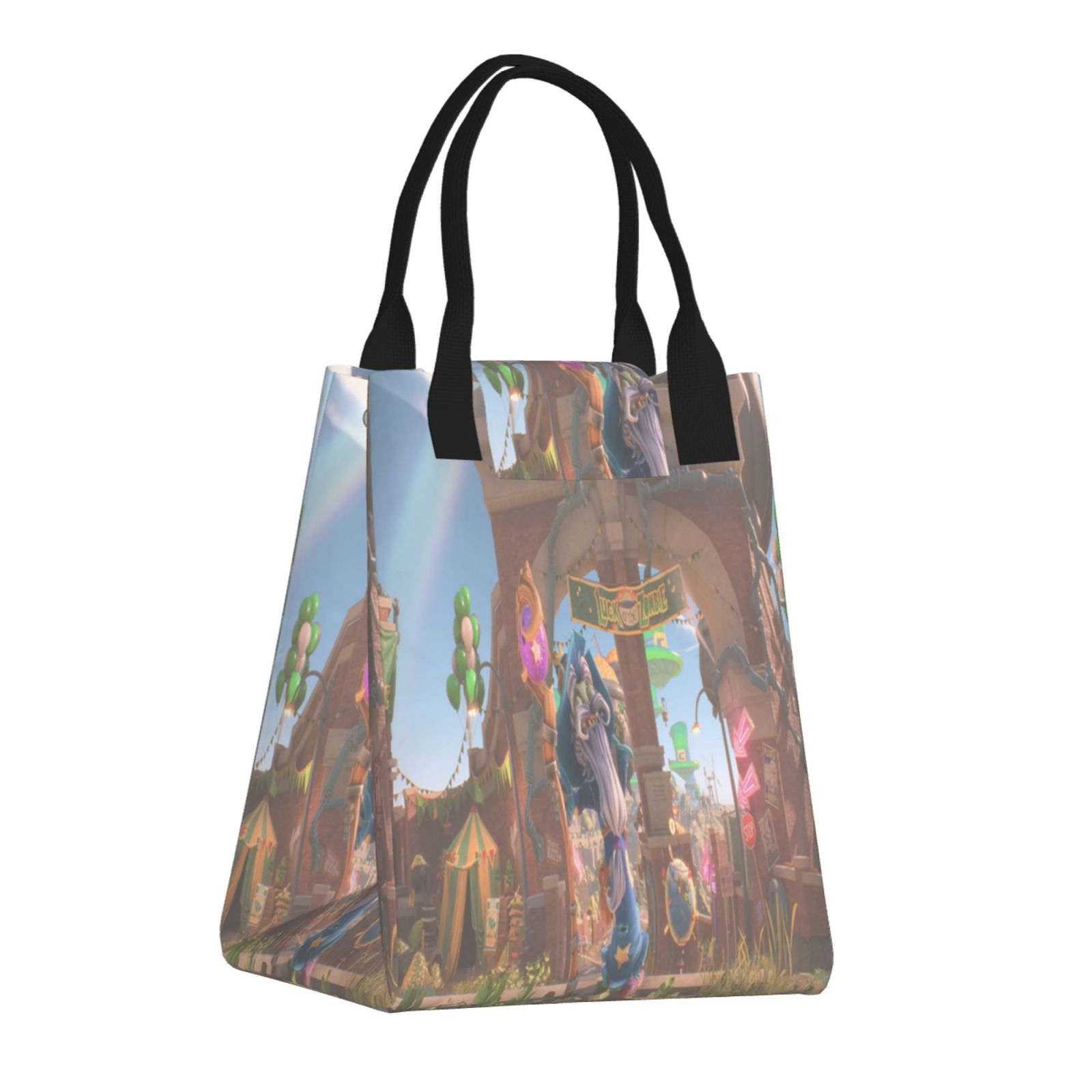 Plants Vs Zombies Lunch Bog Insulated Lunch Box Reusable Cooler Tote