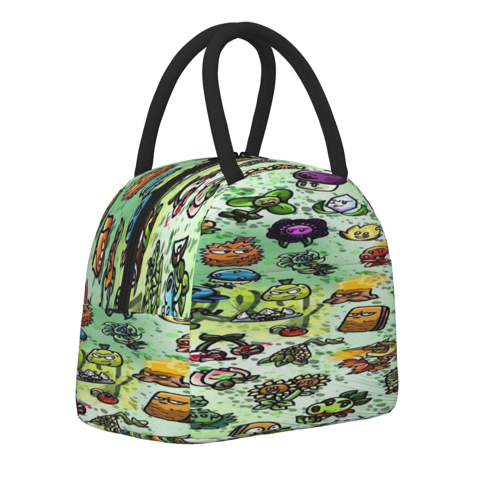 Plants Vs Zombies Lunch Bog Insulated Lunch Box Reusable Cooler Tote