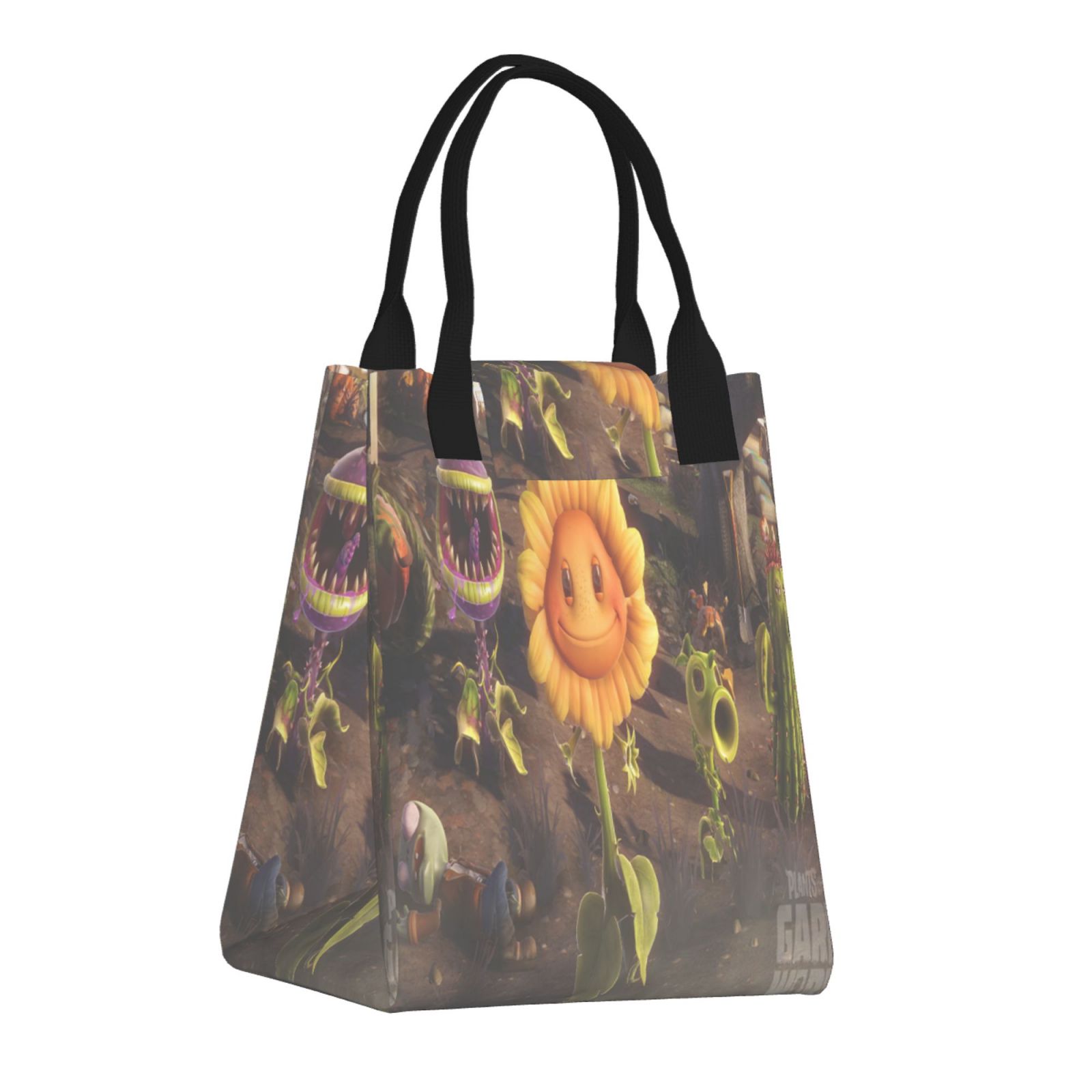 Plants Vs Zombies Lunch Bog Insulated Lunch Box Reusable Cooler Tote