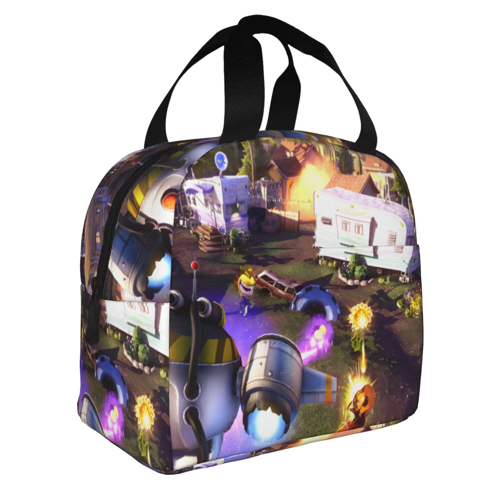 Plants Vs Zombies Lunch Bog Insulated Lunch Box Reusable Cooler Tote