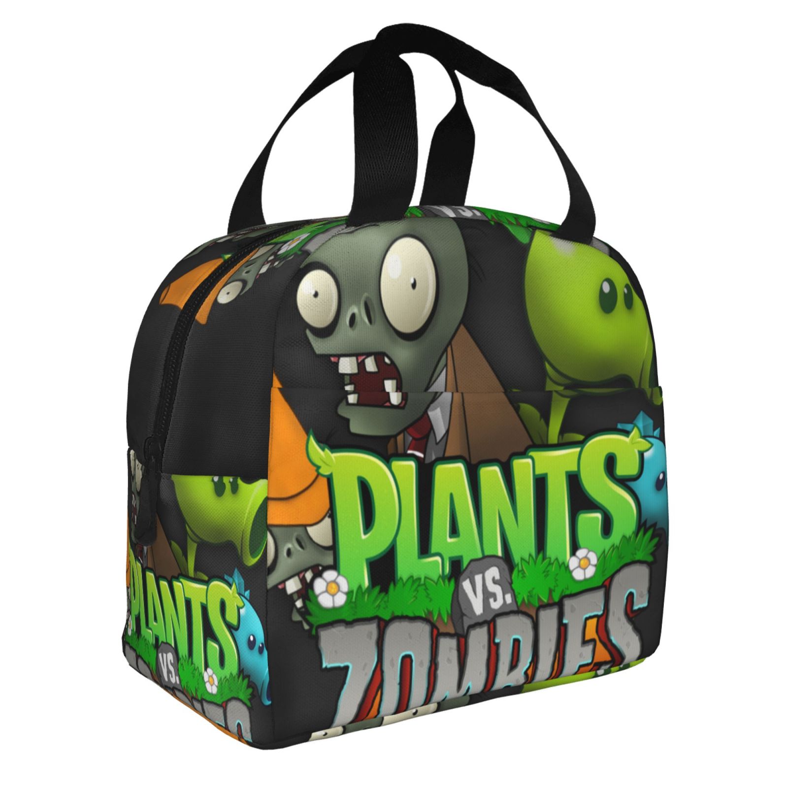 Plants Vs Zombies Lunch Bog Insulated Lunch Box Reusable Cooler Tote