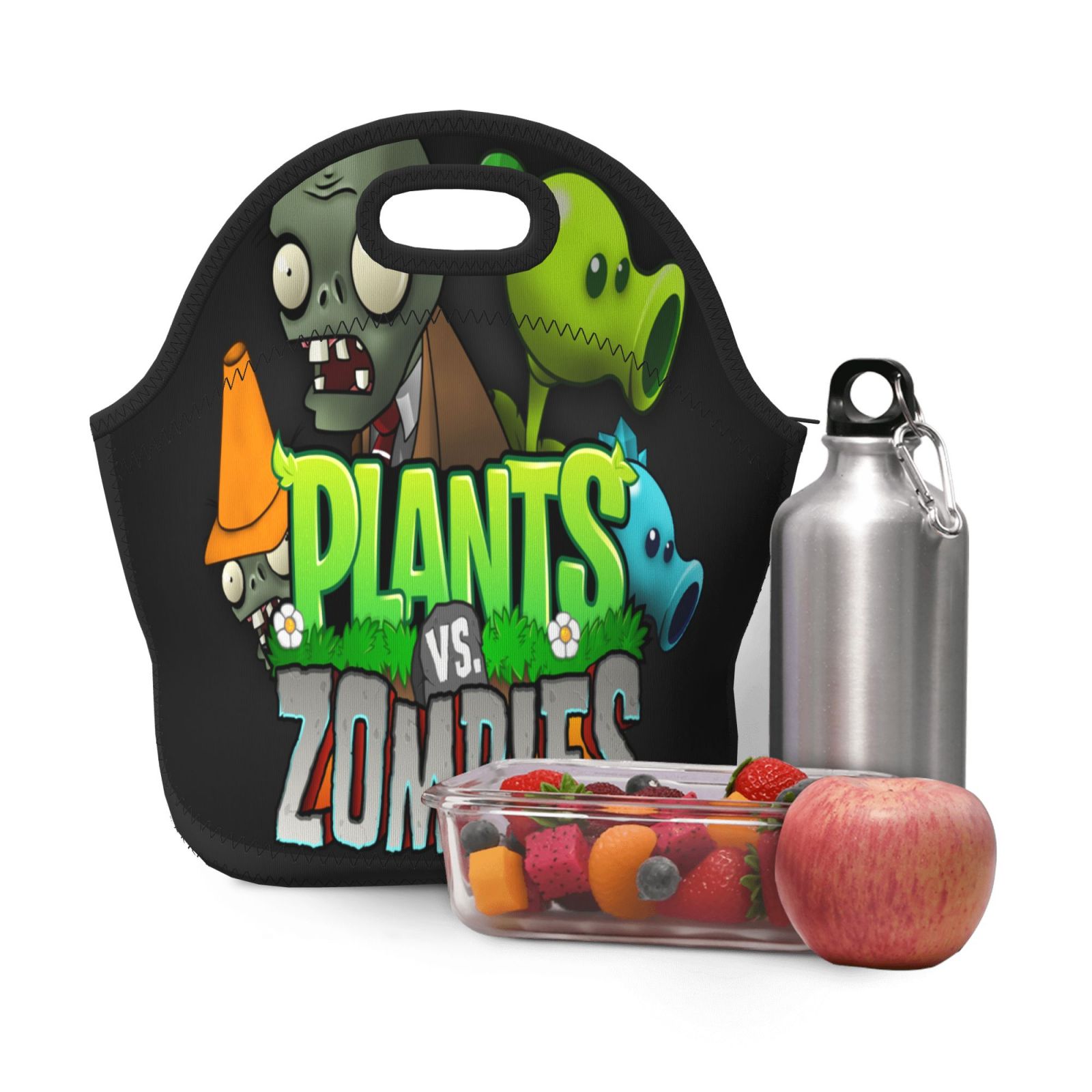 Plants Vs Zombies Lunch Bog Insulated Lunch Box Reusable Cooler Tote