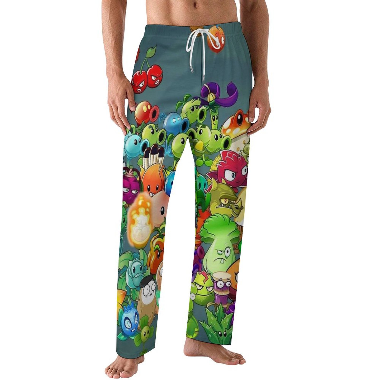 Plants Vs Zombies Men Pajama Pants Bottoms Lounge Pants Elastic Waist ...