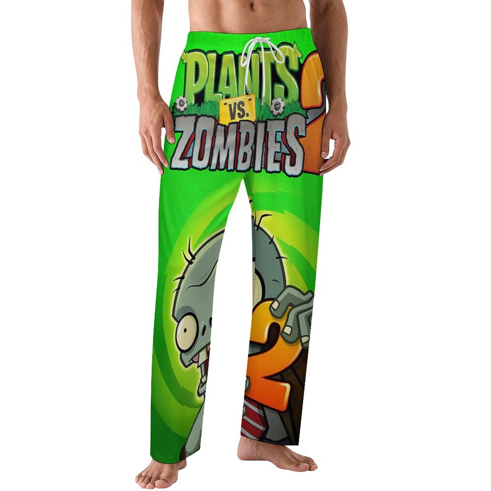 Plants Vs Zombies Men Pajama Pants Bottoms Lounge Pants Elastic Waist ...