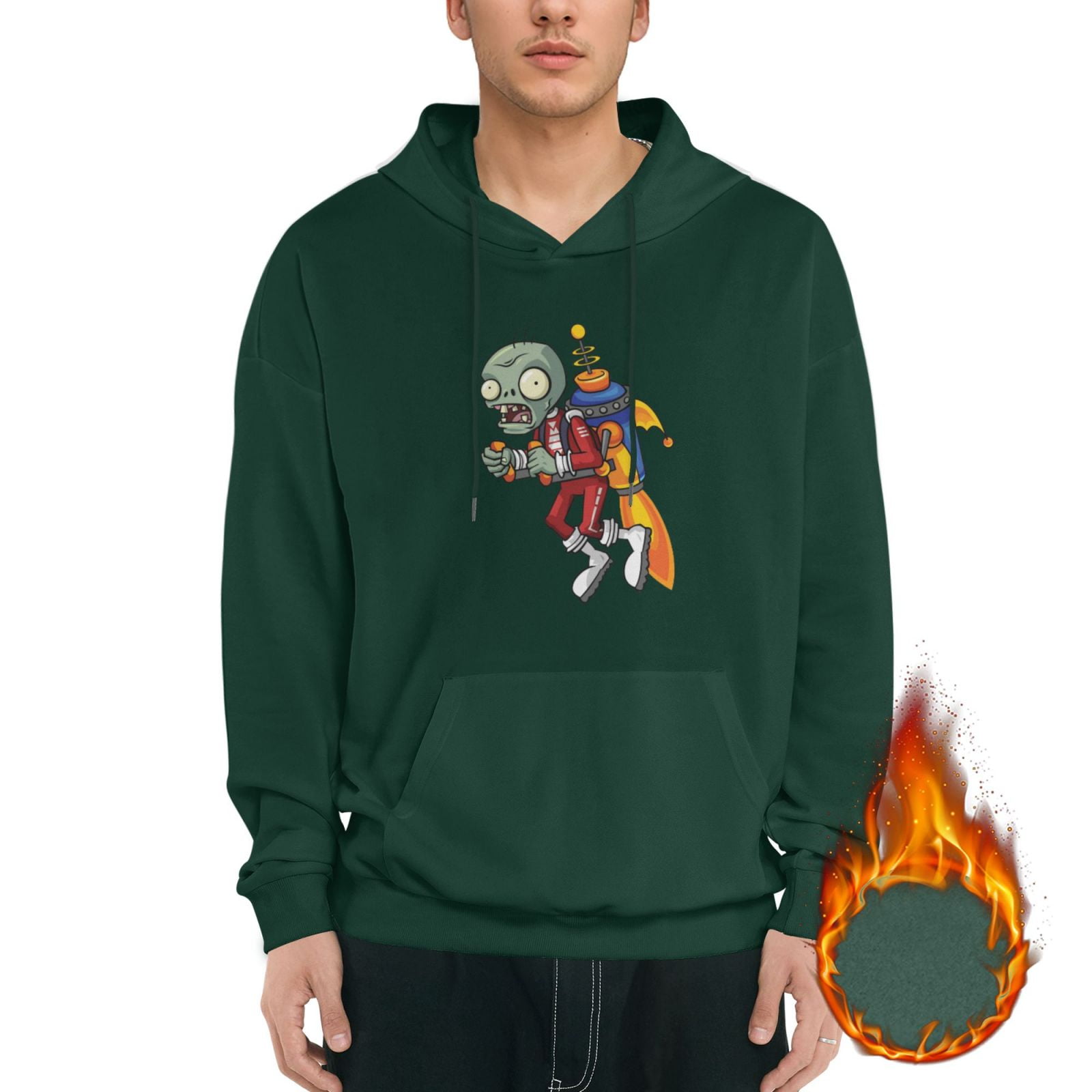 Plants Vs. Zombies Men'S Fleece Hoodie Long Sleeve Pullover With Pocket