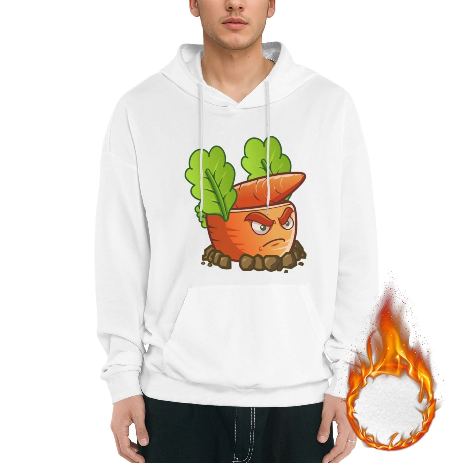 Plants Vs. Zombies Men'S Fleece Hoodie Long Sleeve Pullover With Pocket