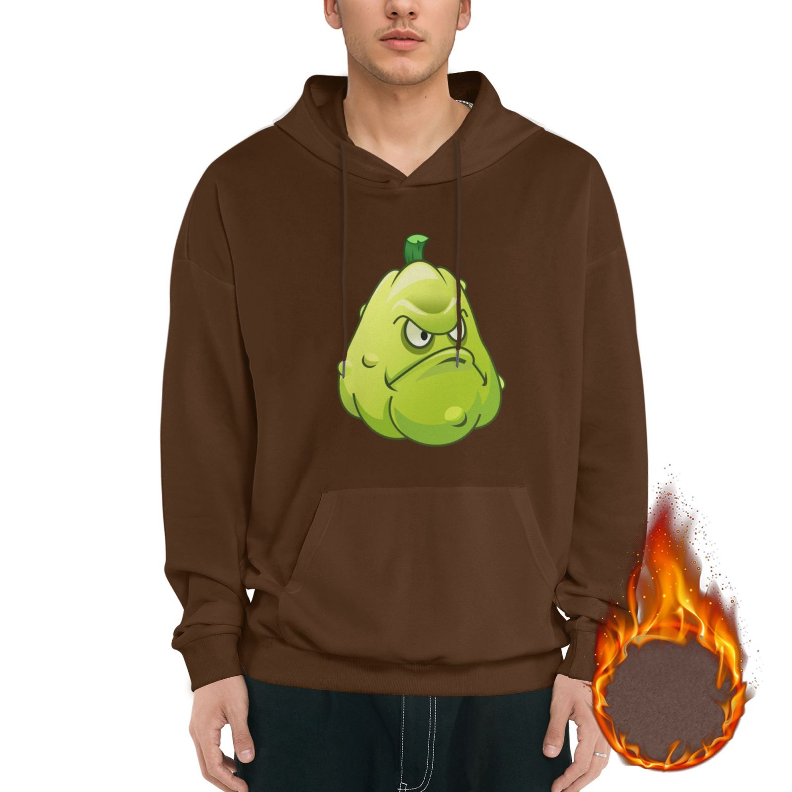 Plants Vs. Zombies Men'S Fleece Hoodie Long Sleeve Pullover With Pocket