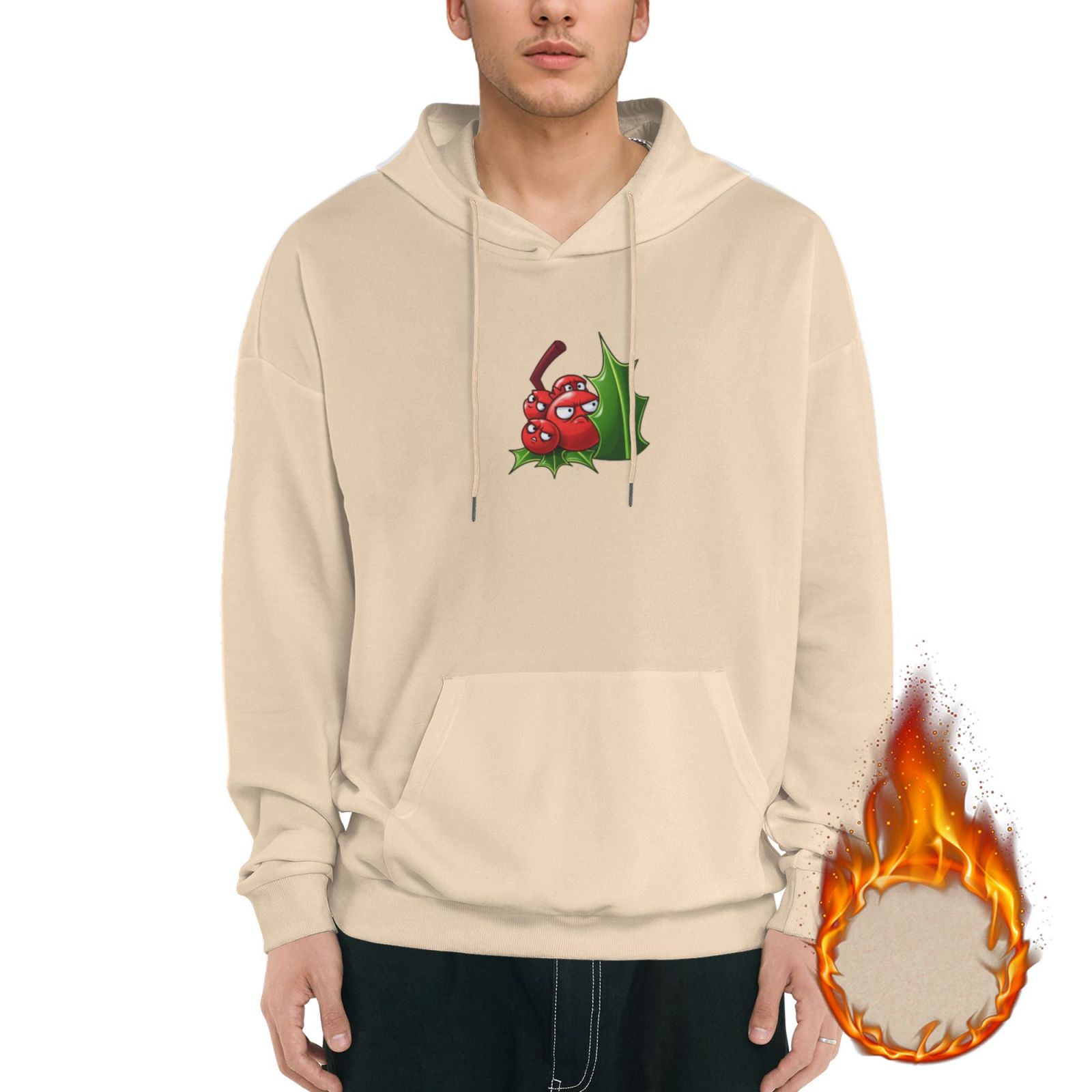 Plants Vs. Zombies Men'S Fleece Hoodie Long Sleeve Pullover With Pocket