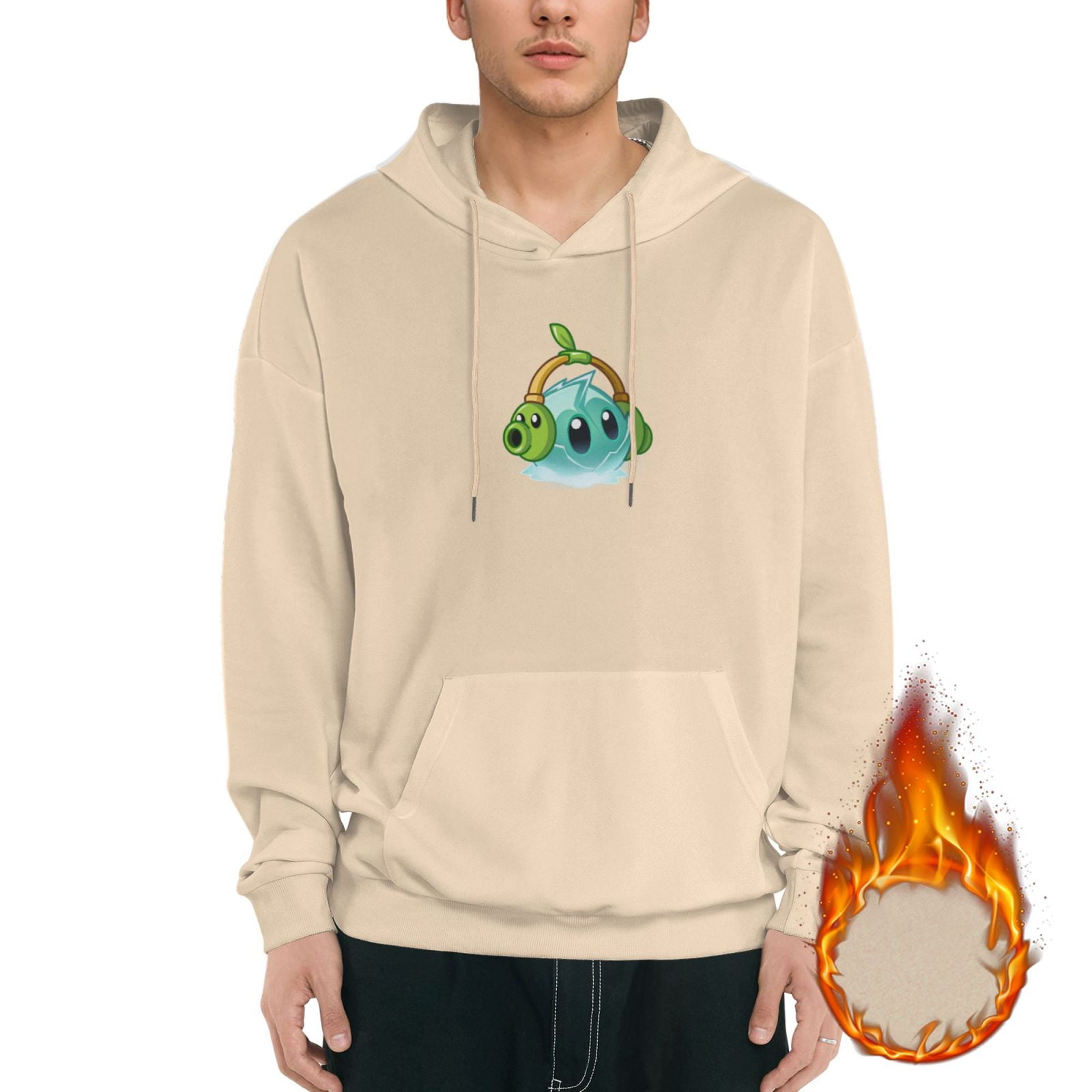 Plants Vs. Zombies Men'S Fleece Hoodie Long Sleeve Pullover With Pocket
