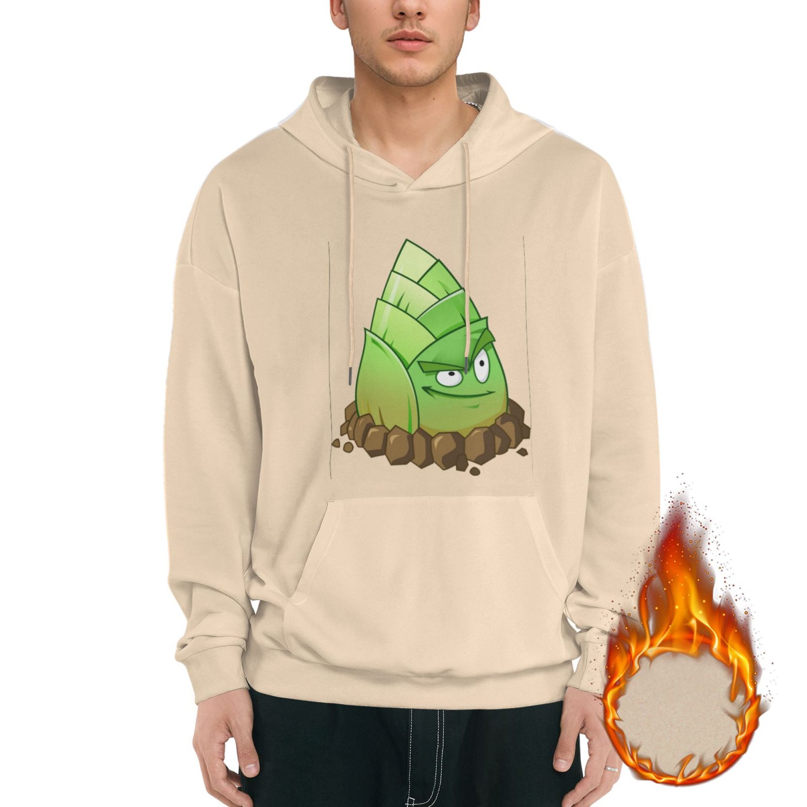 Plants Vs. Zombies Men'S Fleece Hoodie Long Sleeve Pullover With Pocket