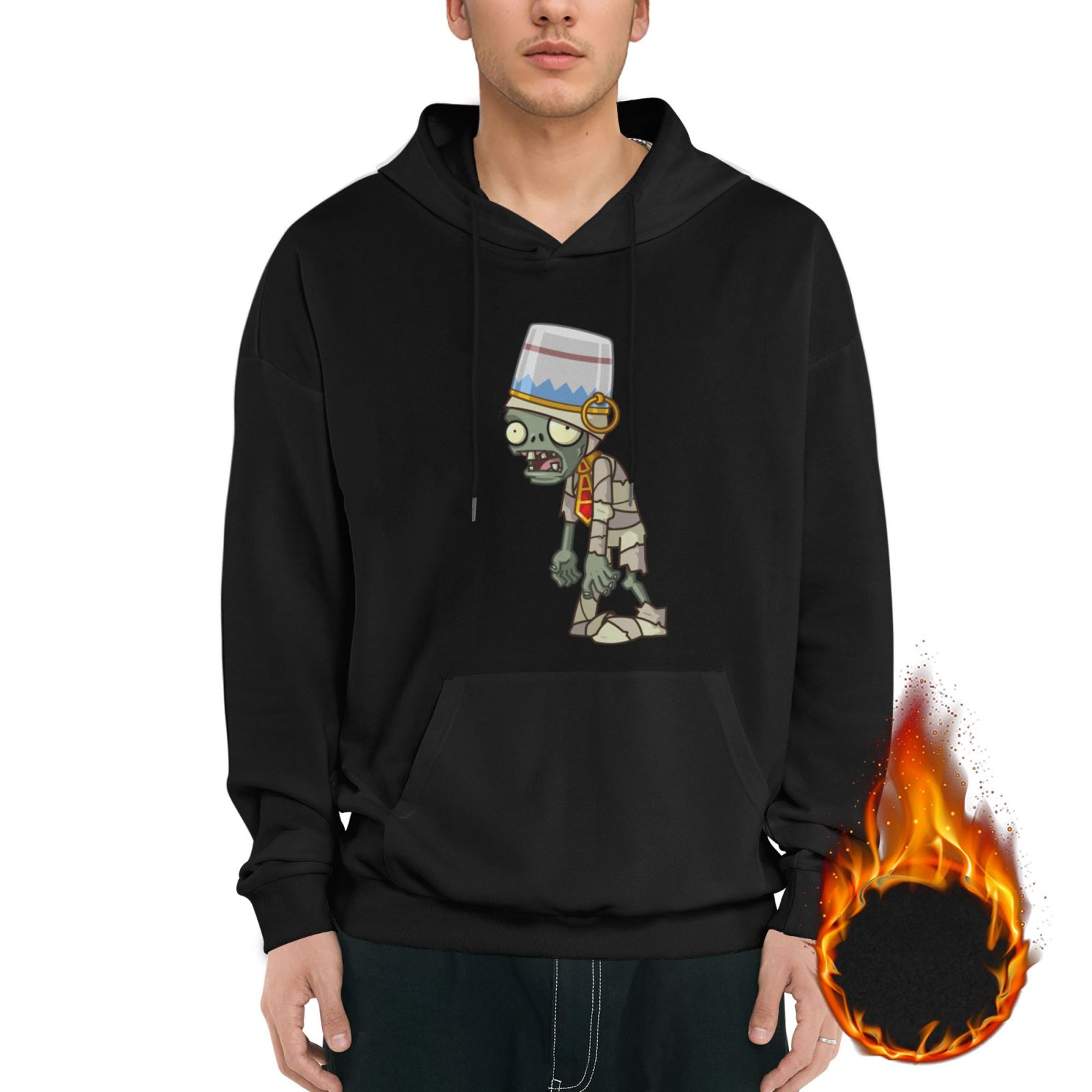 Plants Vs. Zombies Men'S Fleece Hoodie Long Sleeve Pullover With Pocket