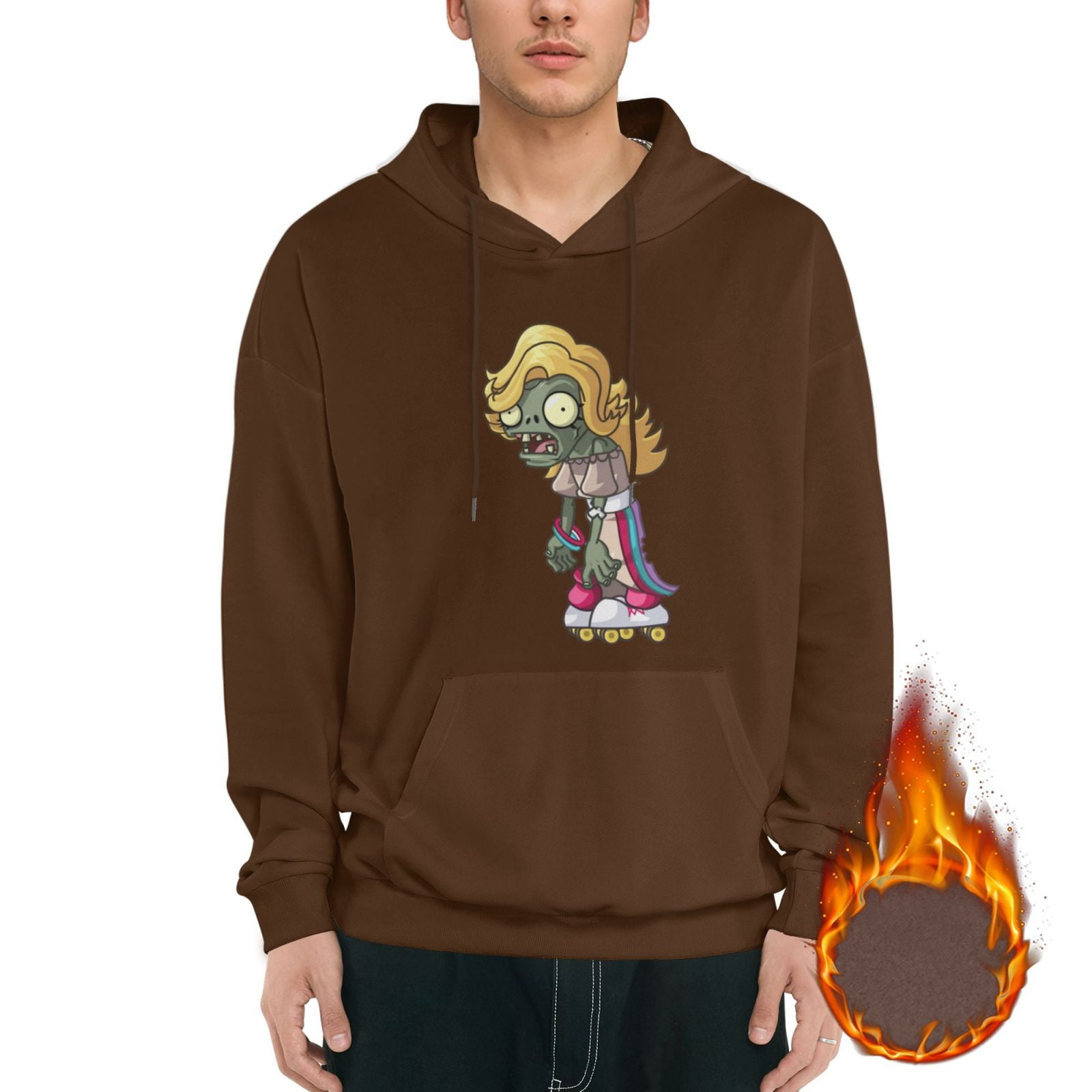 Plants Vs. Zombies Men'S Fleece Hoodie Long Sleeve Pullover With Pocket