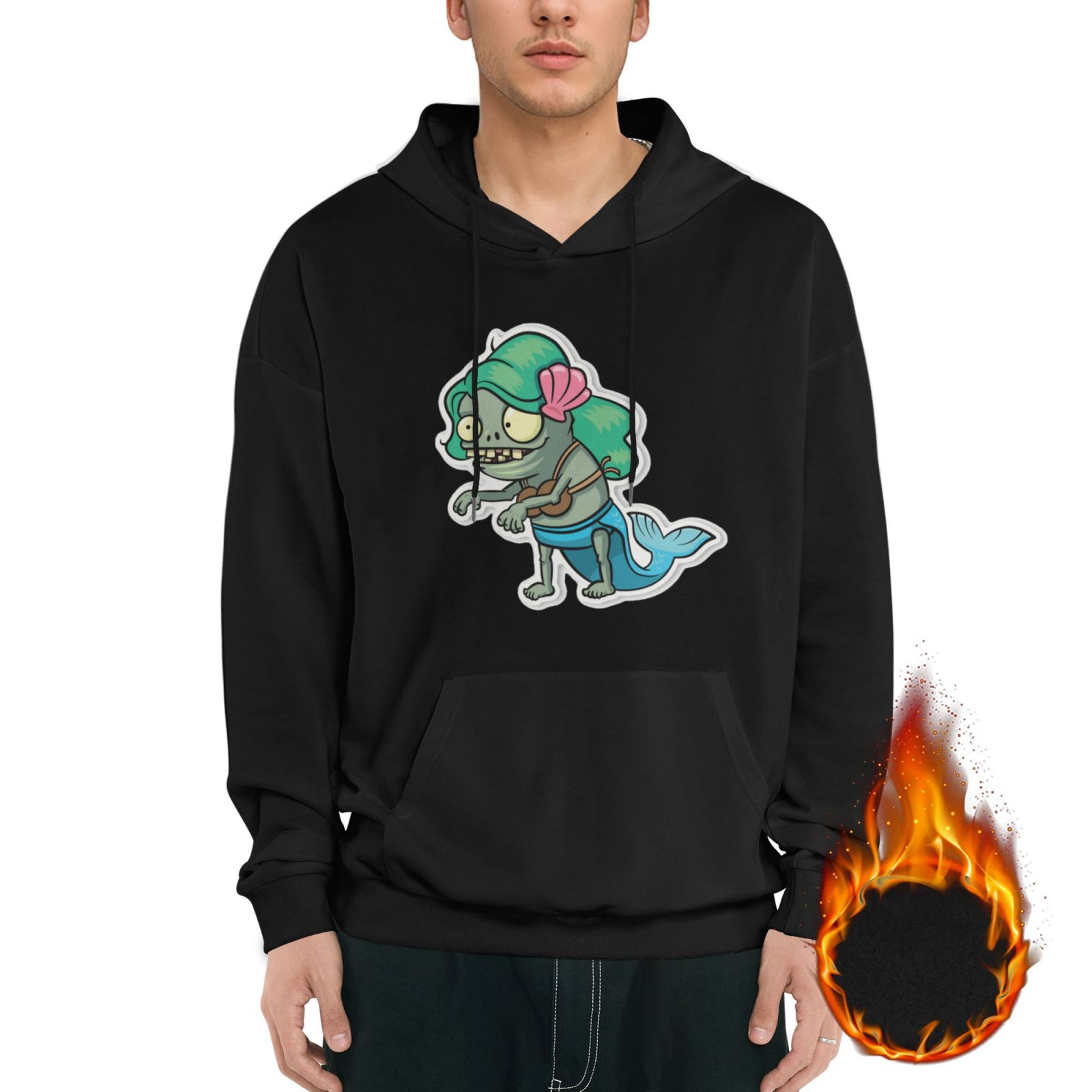 Plants Vs. Zombies Men'S Fleece Hoodie Long Sleeve Pullover With Pocket