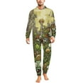 thumbnail image 1 of Plants Vs Zombies Men's Hooded Jumpsuit - Zip Up One Piece Pajamas Soft Cozy Winter Warm Plush Loungewear, 1 of 8