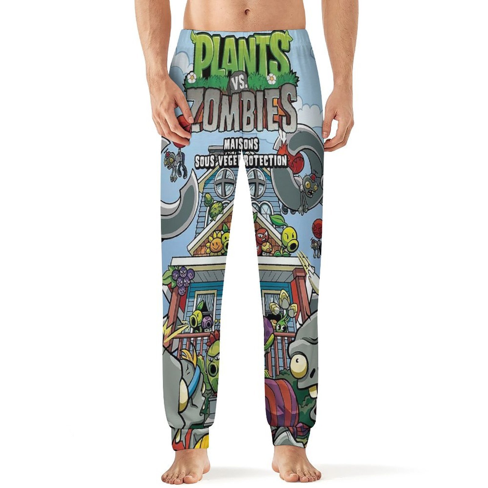 Plants Vs Zombies Men's Lightweight Pajama Pants Soft Lounge Sleep ...