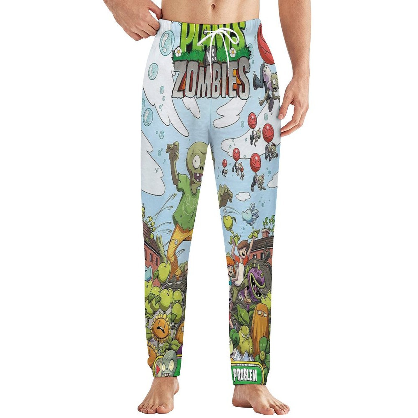 Plants Vs Zombies Mens Pajama Pants Microfleece Pajama Bottoms ...