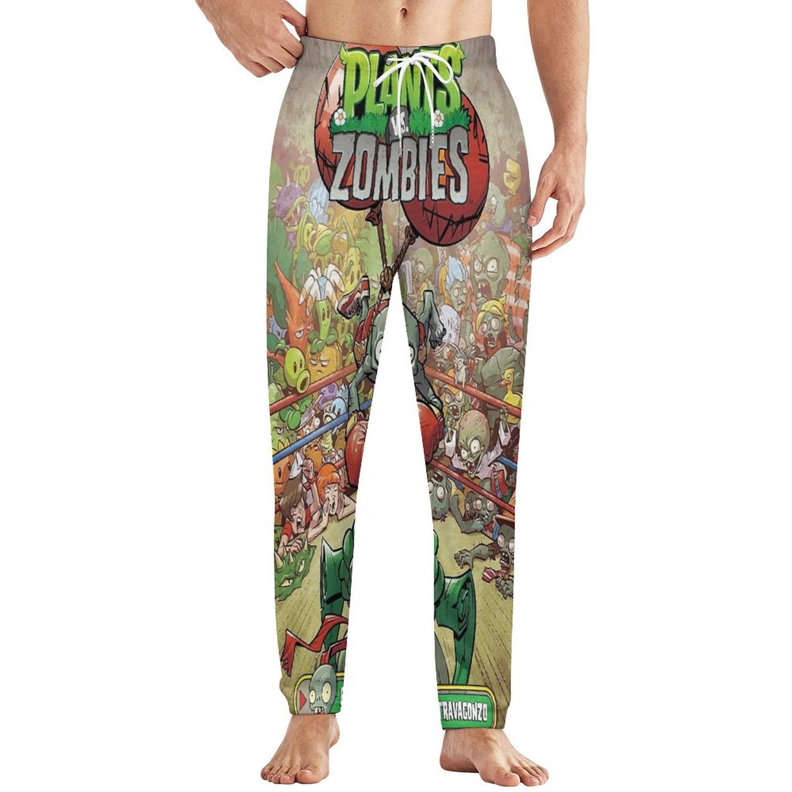 Plants Vs Zombies Mens Pajama Pants Microfleece Pajama Bottoms ...