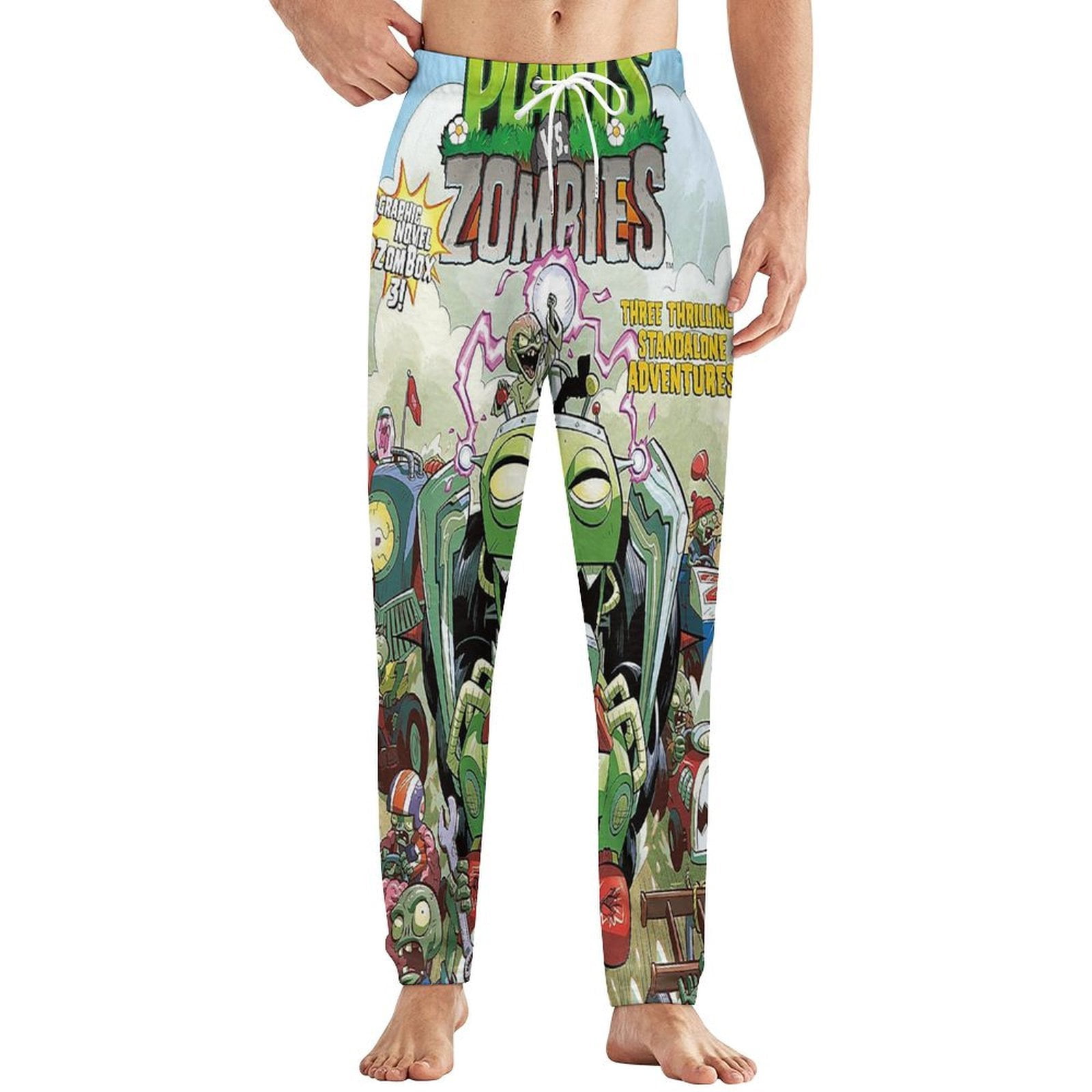 Plants Vs Zombies Mens Pajama Pants Microfleece Pajama Bottoms ...