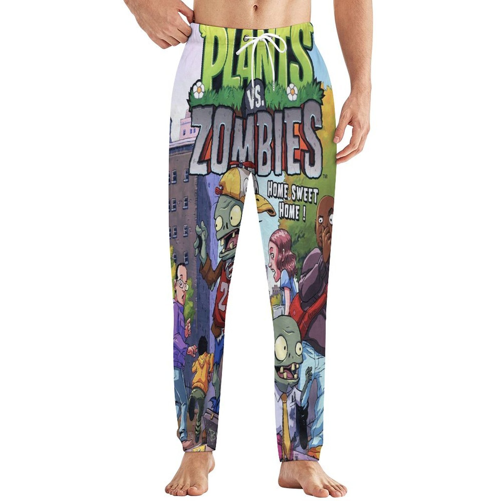 Plants Vs Zombies Mens Pajama Pants Microfleece Pajama Bottoms ...