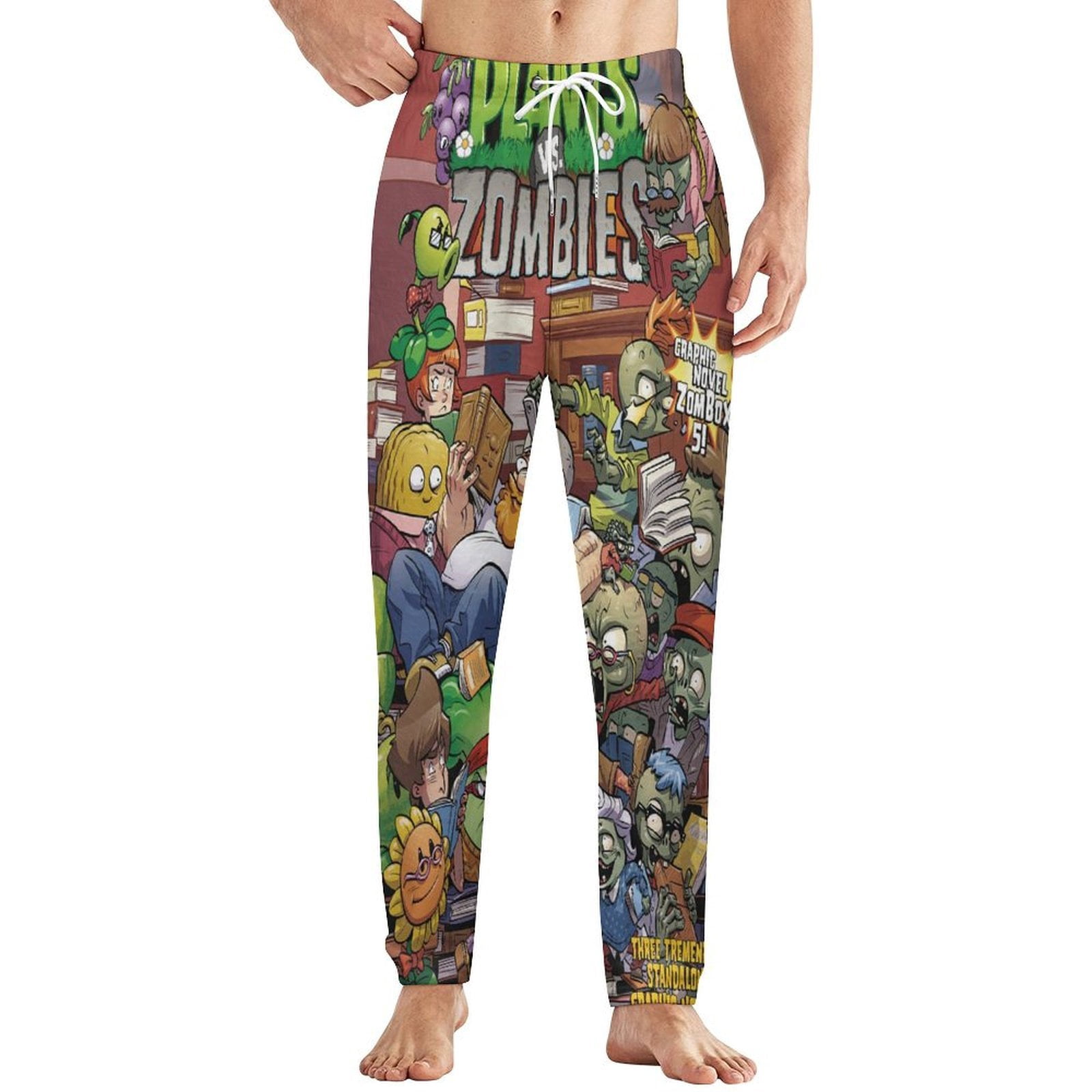 Plants Vs Zombies Mens Pajama Pants Microfleece Pajama Bottoms ...