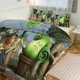 Plants Vs Zombies Quilt Set 86"x70" Thicken Soft 3 Pieces Bedding Set