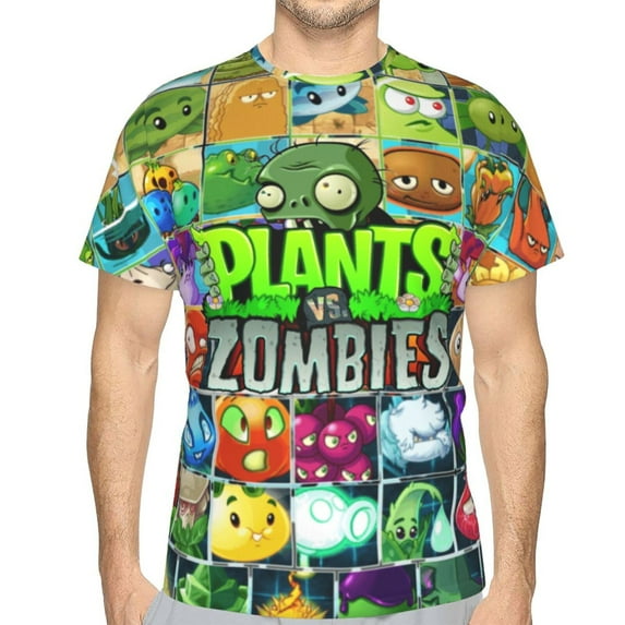 Plants Vs Zombies Shirt 3d Printed T Shirt Crewneck Short Sleeve Top Tees For Mens