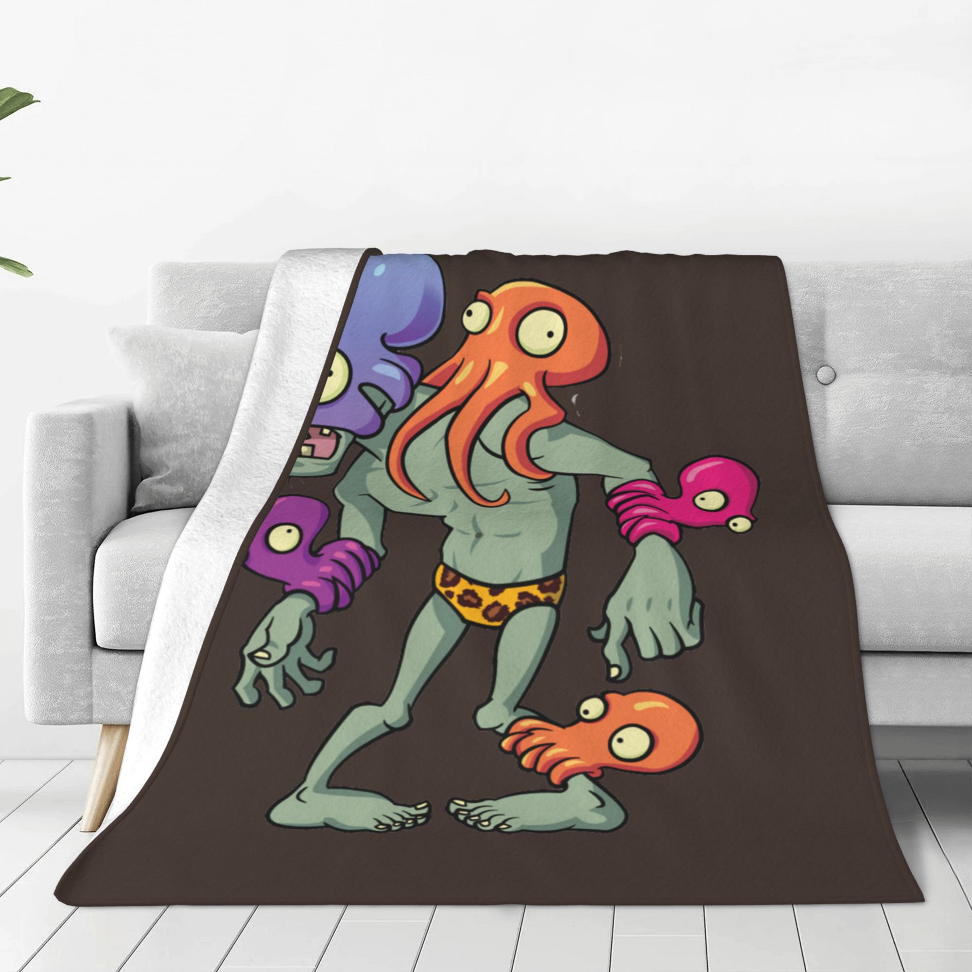 Plants Vs Zombies Soft Throw Blanket Premium Fleece Blanket for Couch Sofa Bed, Lightweight