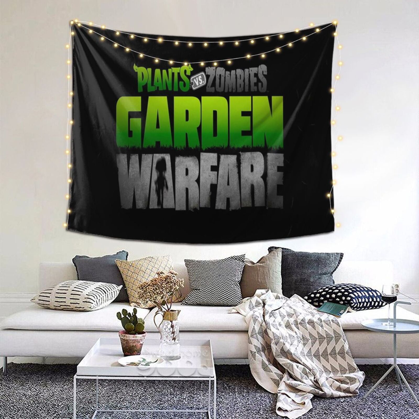 Plants Vs Zombies Tapestry 60x51in Home Decoration Poster Wall