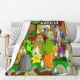 Plants Vs Zombies Throw Blankets 60"X50" Lightweight Cozy Soft Warm
