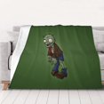 Plants Vs Zombies Throw Blankets 80"X60" thicken Cozy Soft Warm Flannel