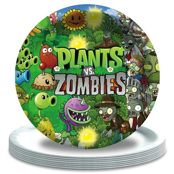 Plants & Zombies Party Decorations Tableware Plates Supplies Birthday Disposable Dinnerware