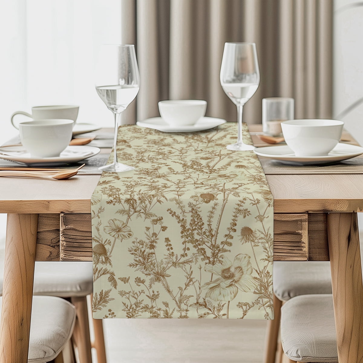 Plants and Flowers Cosmos Table Runner Home Wedding Centerpieces ration ...