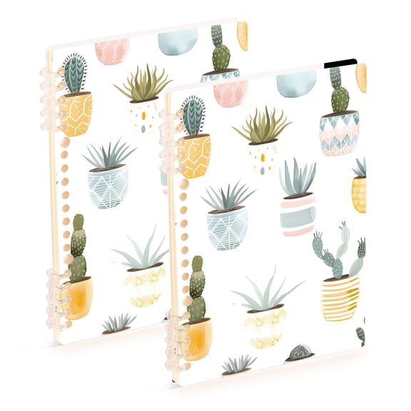 Plants in Pots Notebook Detachable Coil Notebook Diary Plan Book A5 Size 60 Pages 1 Pack