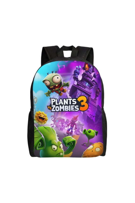 Plants vs Zombies Backpack Cute Anime Large Capacity Multifunction Backpacks Lightweight Sports Travel Laptop Bag Daypack 16In