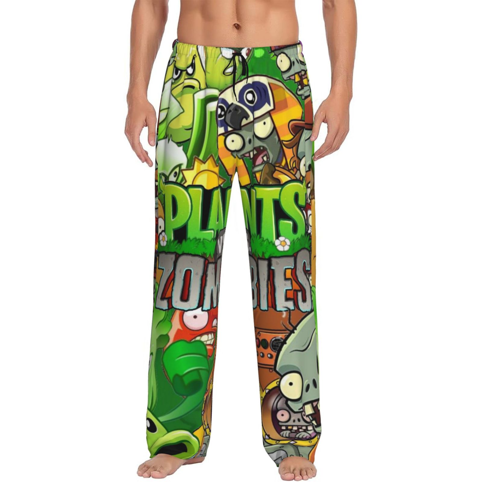 Plants vs. Zombies Poster Men's Pajama Pants Lounge Fashion Cozy Daily ...