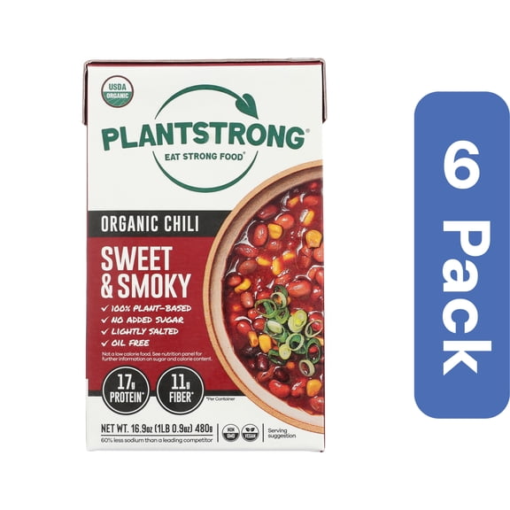 Plantstrong Chili Sweet and Smoky 16.9 oz (Pack Of 6)