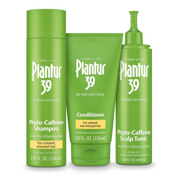 Plantur 39 PhytoCaffeine Shampoo, Conditioner, Tonic for Colored