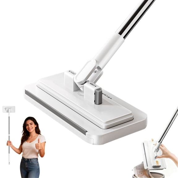 Planvisi Mop with 39in Handle — Zero-Touch Gap Dust Cleaner & Locking Head, Disposable Lazy Mop Wet and Dry for Kitchen Bathroom Toilet Corners Window Wall Cleaning