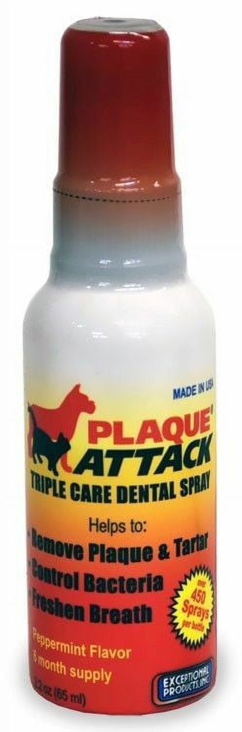 Plaque Attack Pet Dental Spray, Naturally Removes Tartar and