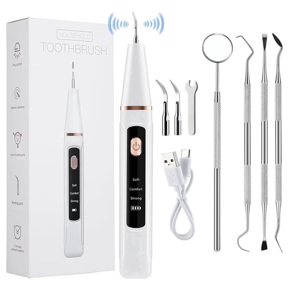 Plaque Remover for Teeth, Dental Calculus Remover Teeth Cleaning Kit with LED Light for Men Women