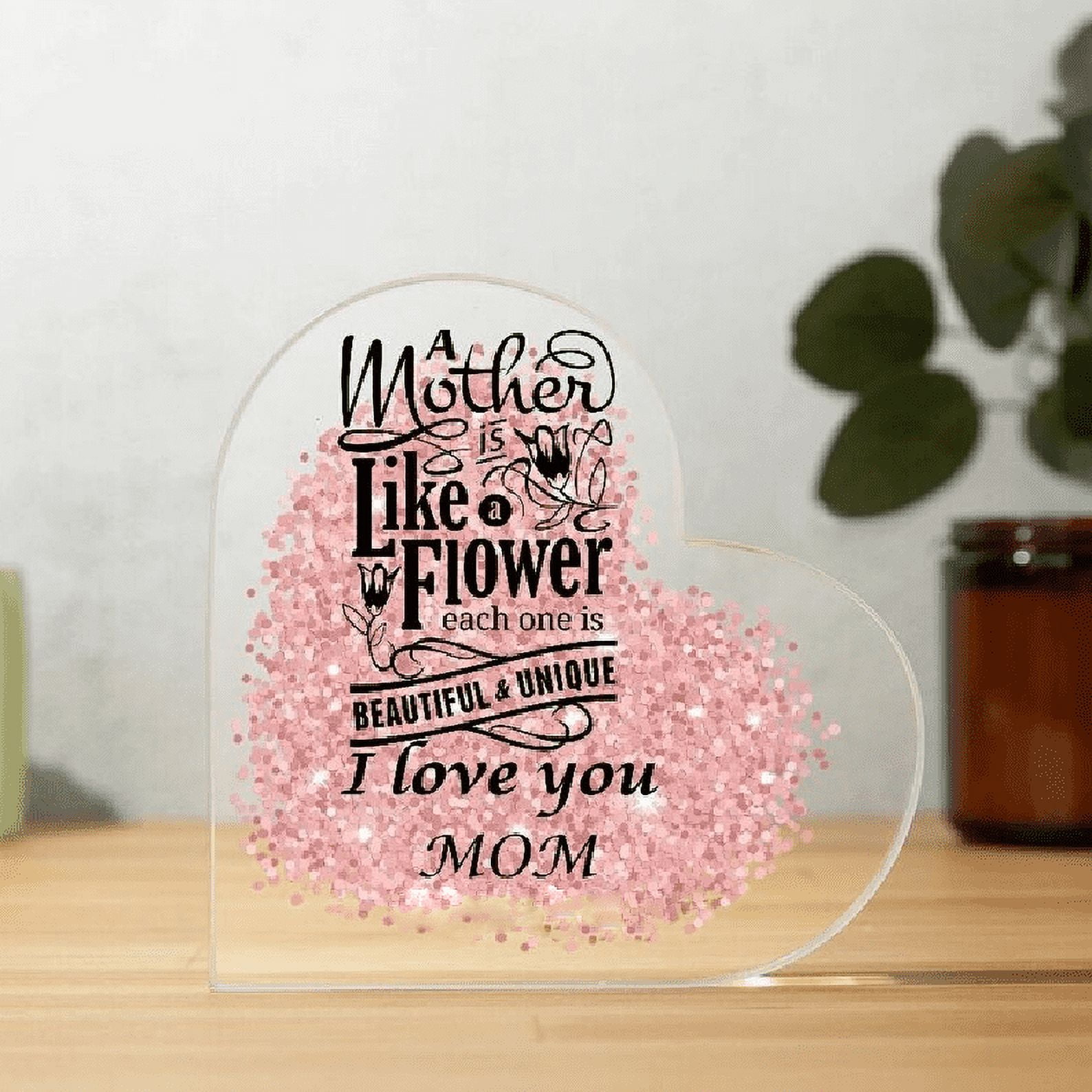 Plaque Sentimental Quotes For Mom Acrylic Heart Plaque For Mother