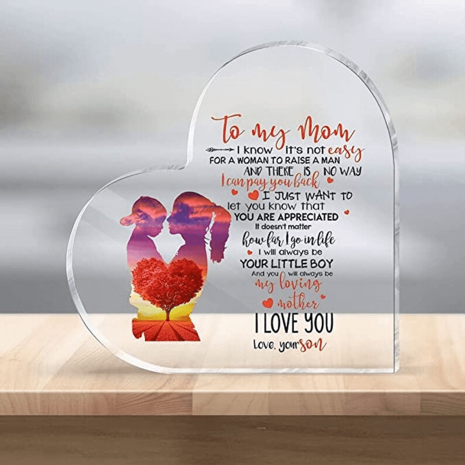 Plaque Son To Mom Birthday Gifts for Mom From Son Mothers Day Plaque