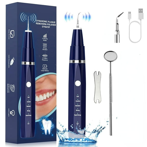 Plaque/Tartar Remover for Teeth, Dental Calculus Remover Teeth Cleaning Kit with LED Light & 5 Adjustable Modes