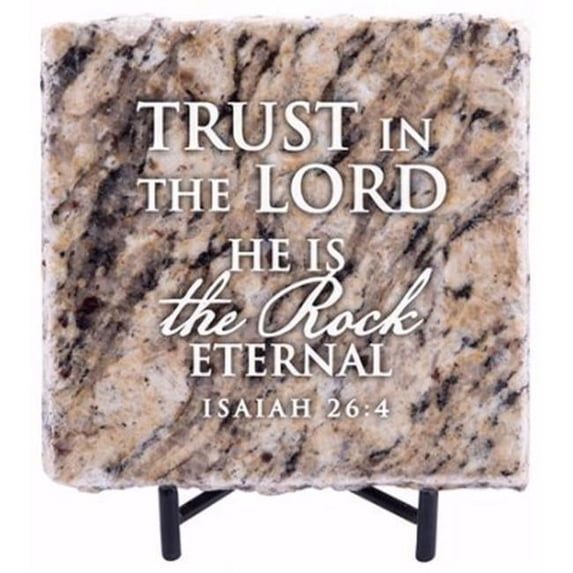Plaque w/Easel-Trust In The Lord (6 x 6)