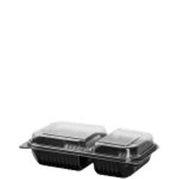 Solo Cup 919018PM94 Lunch & Dinner Boxes - Plastic, 2 Compartments