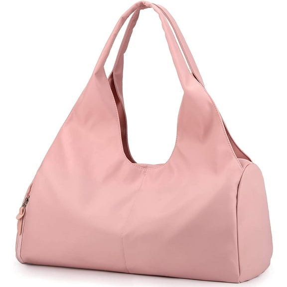 PlasMaller Carry On Travel Duffle Bag Packable Luggage Travelling Gear Sports Gym Bags Lightweight Tote Shoulder Pack, Pink