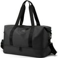 thumbnail image 1 of PlasMaller Gym Bag Sports Travel Duffel Bag Weekender Overnight Bag with Shoes Compartment for Travel, Gym, Yoga, School (Black), 1 of 6