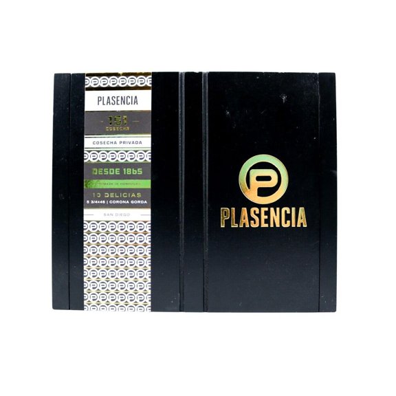 Plasencia Corona Gorda 151 Cosecha San Diego Wood Cigar Box 8.5" x 7" x 1.25"